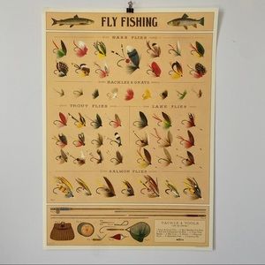 Cavallini Fly Fishing 20” x 28” Poster